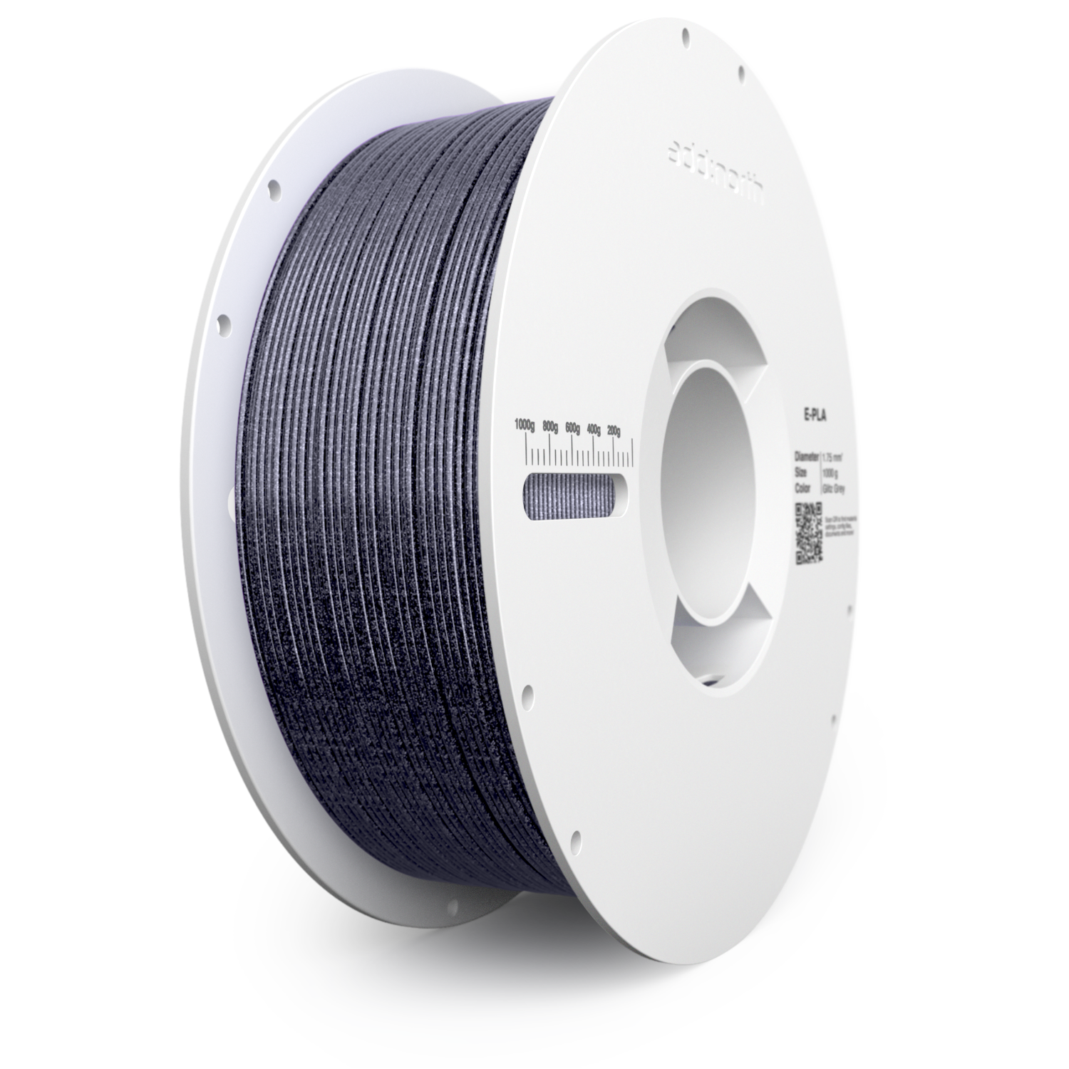 Addnorth Addnorth - E-PLA Addnorth - Glitz Grey - 1.75 mm - 1000 g