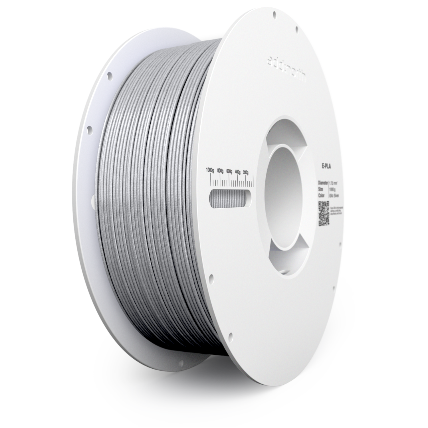 Addnorth Addnorth - E-PLA Addnorth - Glitz Silver - 1.75 mm - 1000 g