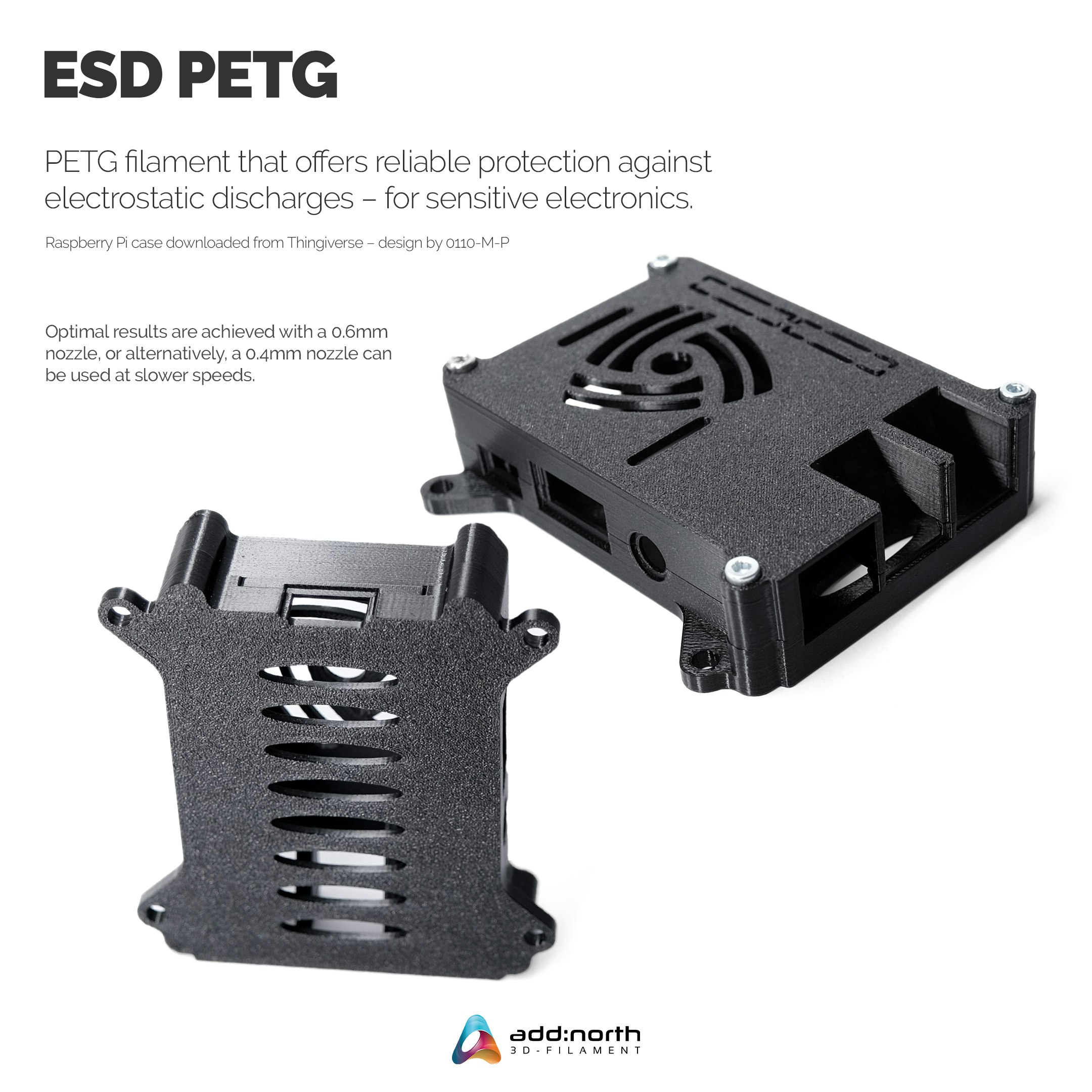 PETG Filament - ESD/Conductive - Schwarz - 1.75 mm